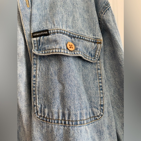 Structure Denim Mens Shirt M Like New - Picture 3 of 6